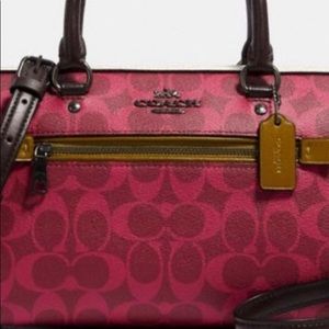 Coach NWT. Rowan colorblock Magenta  Authentic